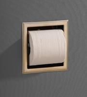 saniclear Brass inbouw toiletrol houder zonder klep geborsteld messing - mat goud