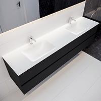 mondiaz Vica 200cm badmeubel urban 4 lades wastafel Cloud dubbel 2 kraangaten