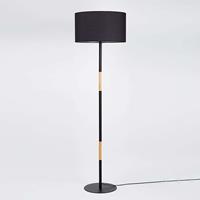 Aluminor Vloerlamp Mikados LS, staal en hout-elementen