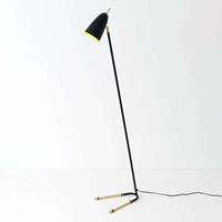 J. Holländer Vloerlamp Obelisco, kantelbare kap, zwart