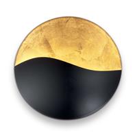 Ideallux Wandleuchte Sunrise G9, schwarz / gold, Ø 35 cm