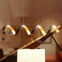 Eco-Light LED hanglamp Helix, zwart-goud, 80 cm