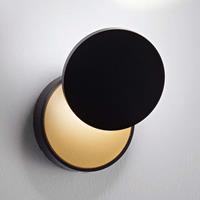 Fabas Luce LED wandlamp Ara met leesspot, zwart-goud