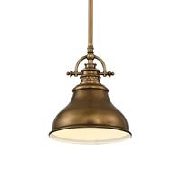 QUOIZEL Hanglamp Emery 1-lamp messing Ø 20,3 cm