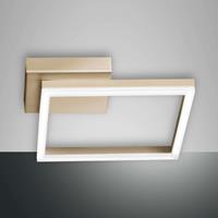 Fabas Luce LED plafondlamp Bard, 45x45cm, matgoud finish