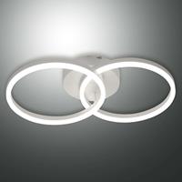 Fabas Luce LED-Deckenleuchte Giotto, zweiflammig, weiß