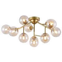 Maytoni Deckenleuchte Dallas mit 12 Glaskugeln, gold