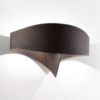 Selene LED wandlamp Scudo van staal, brons