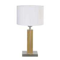 HerzBlut Dana tafellamp met houten voet eiken