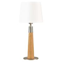 HerzBlut Conico tafellamp wit, eiken geolied, 58cm