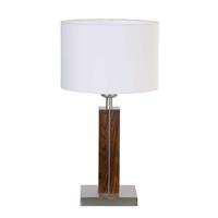 HerzBlut Dana tafellamp met houten voet noten