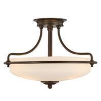 QUOIZEL Deckenlampe Griffin, Ø 43 cm, bronze
