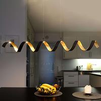 Eco-Light LED-Hängeleuchte Helix, schwarz-gold, 125 cm