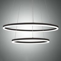Fabas Luce LED-Pendelleuchte Giotto, zweiflammig, schwarz
