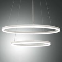 Fabas Luce LED-Pendelleuchte Giotto, zweiflammig, weiß