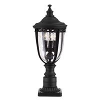 Feiss Mini LED Tuin Pilaar English Bridle | 3X E14 Max 60W | IP44 (Outdoor) | Black