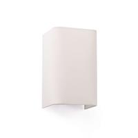 FARO BARCELONA Wandlamp Cotton, hoekig, 20 x 12 cm, beige
