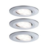 Paulmann LED buiten-inbouwspot Calla per 3, chroom