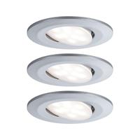 Paulmann,LED Einbaustrahler schwenkbar Chrom matt Calla rund 3x6W