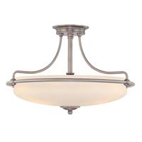 QUOIZEL Deckenlampe Griffin mit Abstand, nickel, Ø 57 cm