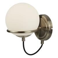 Searchlight Wandlamp Sphere met bolkap van glas