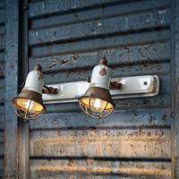 Ferro Luce Wandlamp C1676/1 met korf, 2-lamps, wit