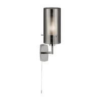 Searchlight Wandlamp Duo 2, rookglas/chroom met schakelaar