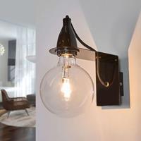 Ideallux Zwarte design-wandlamp Minimal