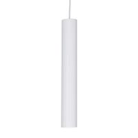 Ideallux LED-Pendelleuchte Look in schmaler Form, weiß