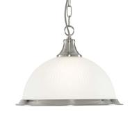 Searchlight Hängelampe American Diner silber satin einflammig