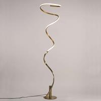 Mantra LED vloerlamp Helix, antiek gesatineerd