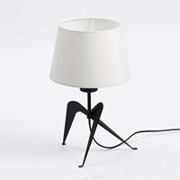 Aluminor Tafellamp Lola met stoffen kap, zwart-wit