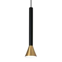 FARO BARCELONA Zylindrische LED-Pendelleuchte Danka in Gold satin