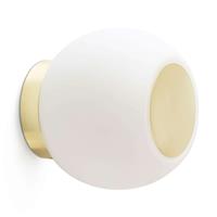 FARO BARCELONA LED wandlamp Moy in goud met glazen kap