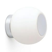 FARO BARCELONA LED wandlamp Moy in chroom met glazen kap