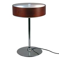 Aluminor Edele tafellamp Malibu met ebbenhouten decoratie