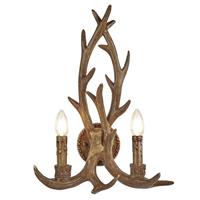 Searchlight Rustieke gewei-wandlamp Stag - 2-lamps