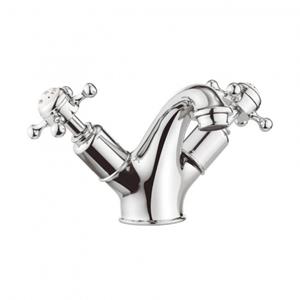 Crosswater Belgravia Wastafelkraan - laag - kruisgreep - zonder waste - chroom BL110DNC