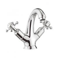 Crosswater Belgravia Wastafelkraan - hoge uitloop - kruisgreep - zonder waste - chroom BL112DNC