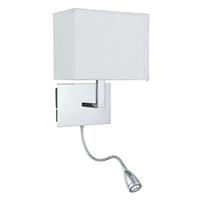 Searchlight Wandlamp 6519 met LED leeslamp, chroom