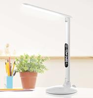 Aluminor LED bureaulamp Success met klok, wit