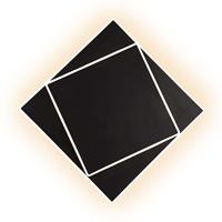 Mantra LED wandlamp Dakla, zwart, 28x28 cm