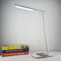 Aluminor LED bureaulamp Orbit met inductie zilver