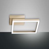 Fabas Luce LED-Deckenleuchte Bard, 27x27cm, Mattgold-Finish