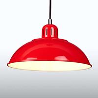 Elstead Rote Pendellampe Franklin im Retro-Design