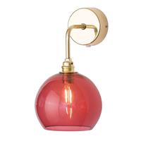 Ebb & Flow Rowan wandlamp goud kap rood