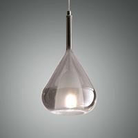 Fabas Luce Hängeleuchte Lila aus Glas, einflammig, rauchgrau