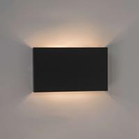 QAZQA Wandlamp Otan, Up and Down, in zwart