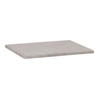 Saniclass Concrete wastafelblad 59.5x45.7x2.5cm Gecoat Beton Grijs gemêleerd 2142