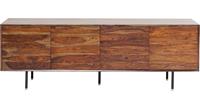 Kare Design Ravello Dressoir - B200 X D45 X H68 Cm - Sheeshamhout - Zwarte Metalen Poten